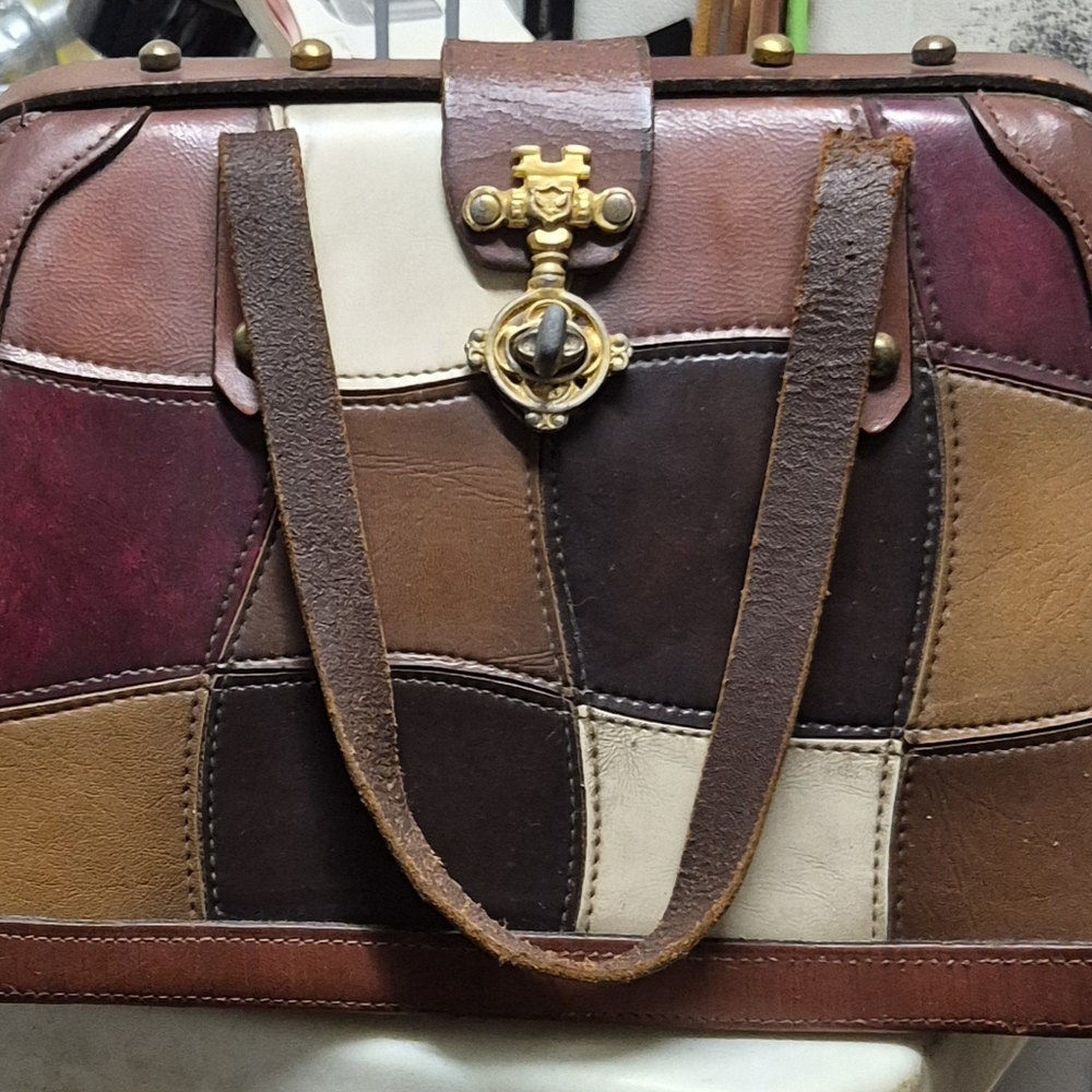 Patchwork Leather Handbag - image 1